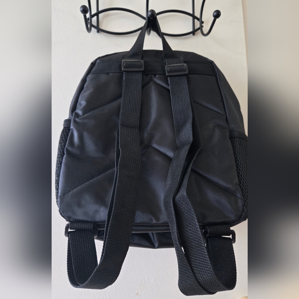 Hello Kitty Quilted Black Backpack With White Hearts EUC - Picture 6 of 6
